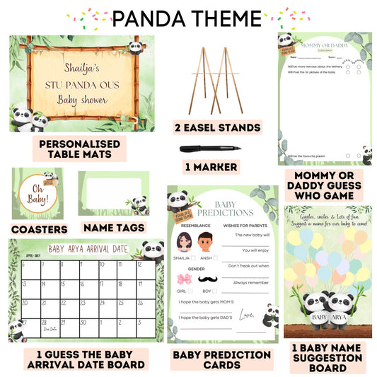 Panda Theme Baby Shower Kit