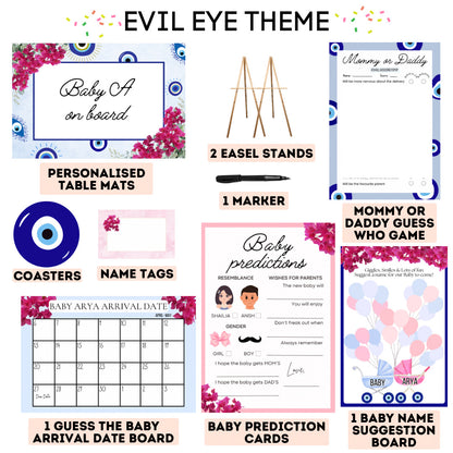 Evil Eye Theme Baby Shower Kit