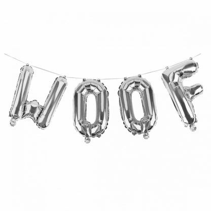 Woof Silver Foil Balloons