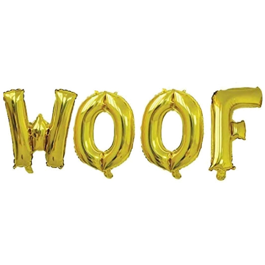 Woof Golden Foil Balloons