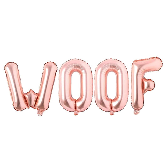 Woof Rose Gold Foil Balloons