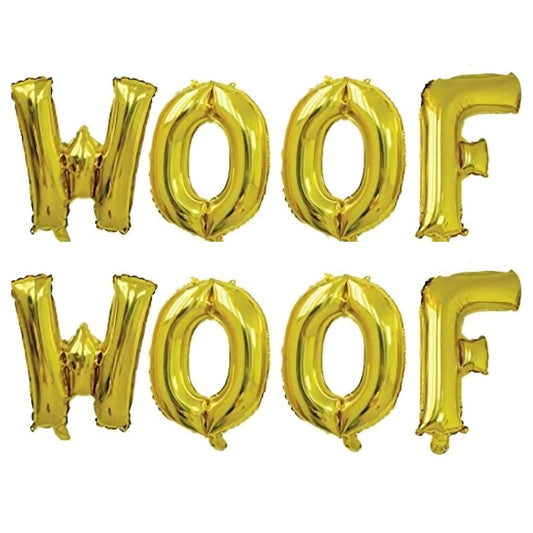 Woof Woof Golden Foil Balloons