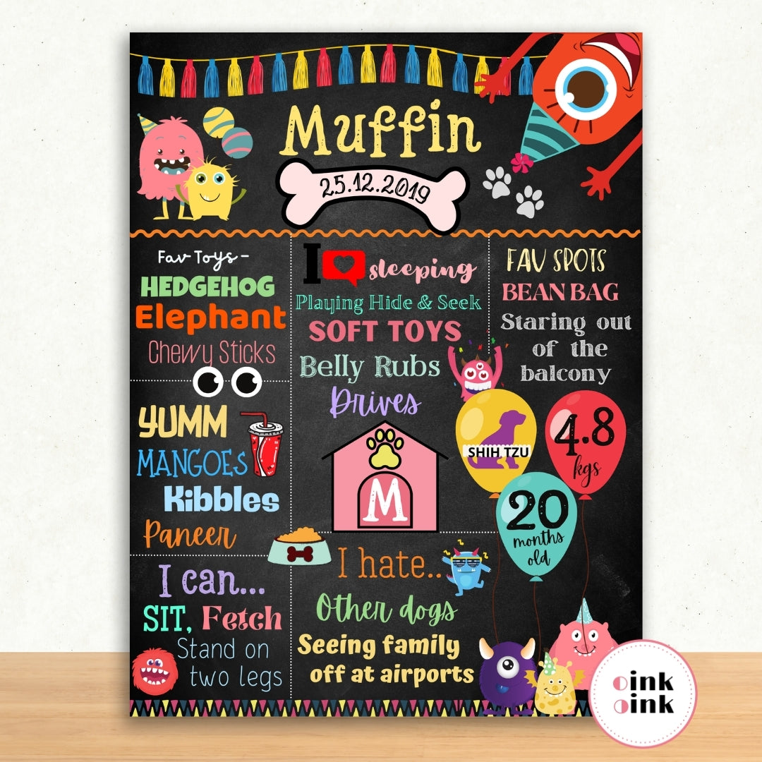 Pet Little Monster Chalkboard