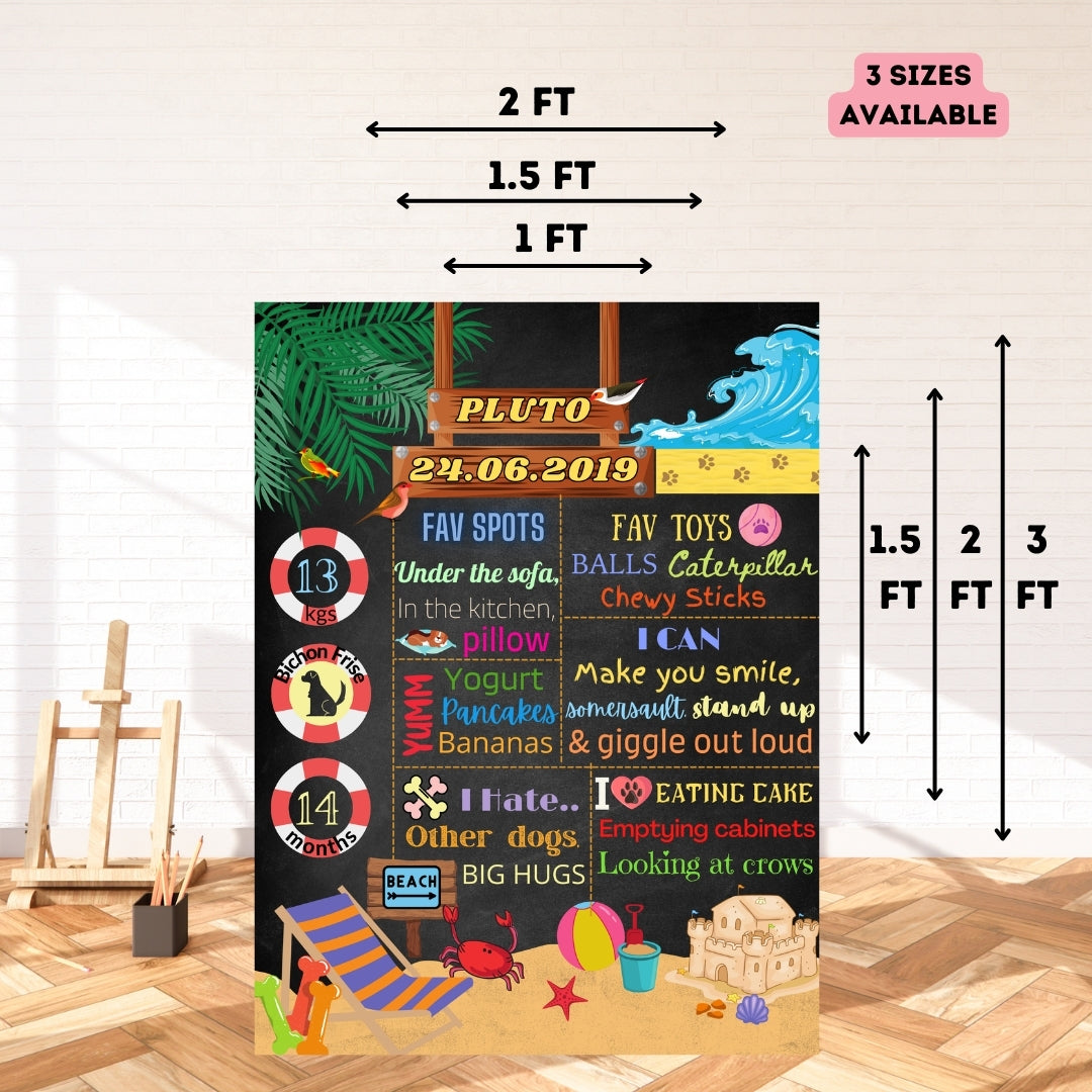 Pet Beach Bash Chalkboard